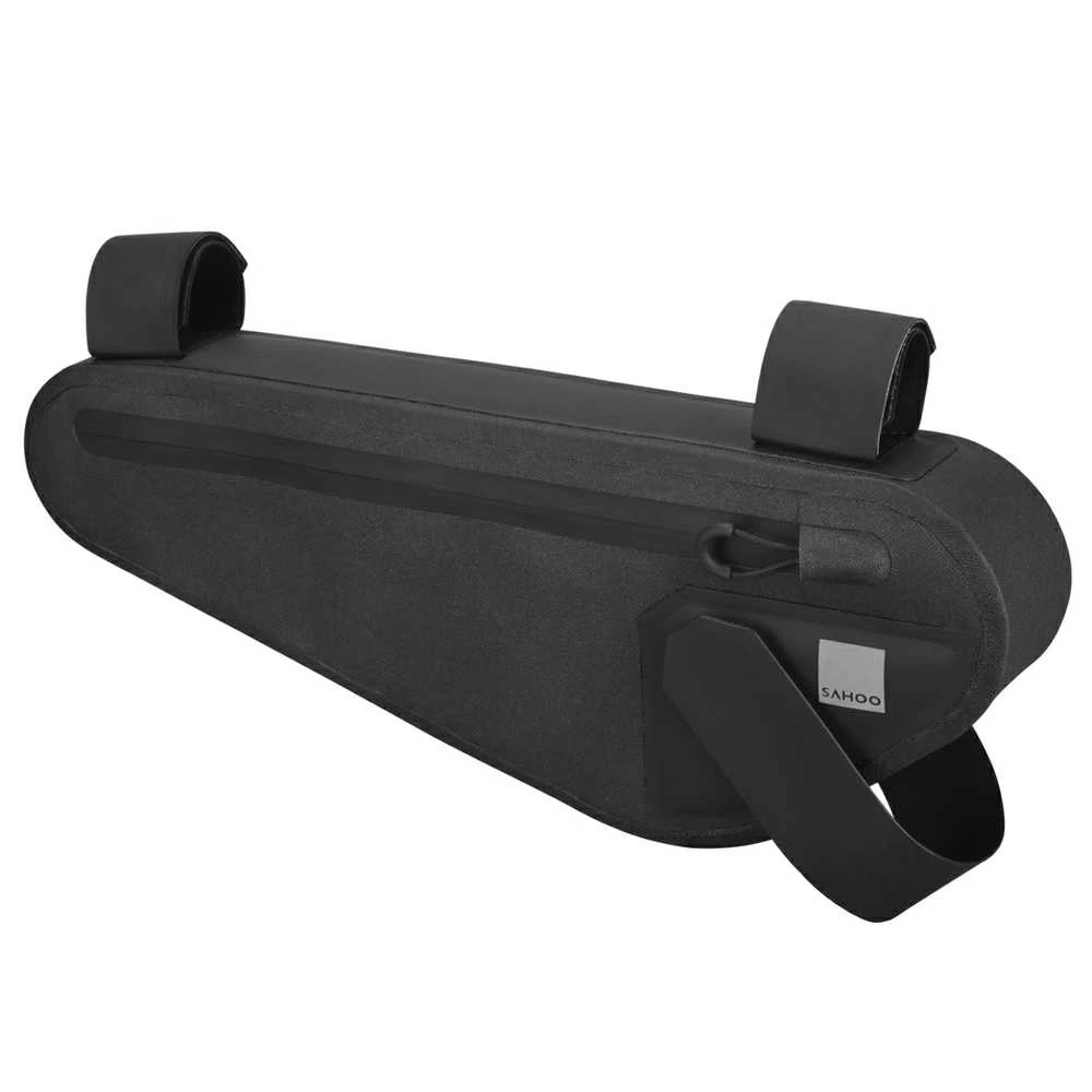 SAHOO Bicycle Bag Road Bicycle Middle Frame Bag, Atsparus vandeniui, 2L, Juodas