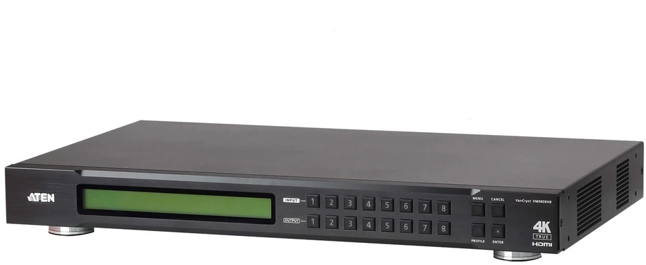 ATEN VM0808HB-AT-G matricos jungiklis AV matricos perjungiklis Įmontuotas ekranas 38,1 W