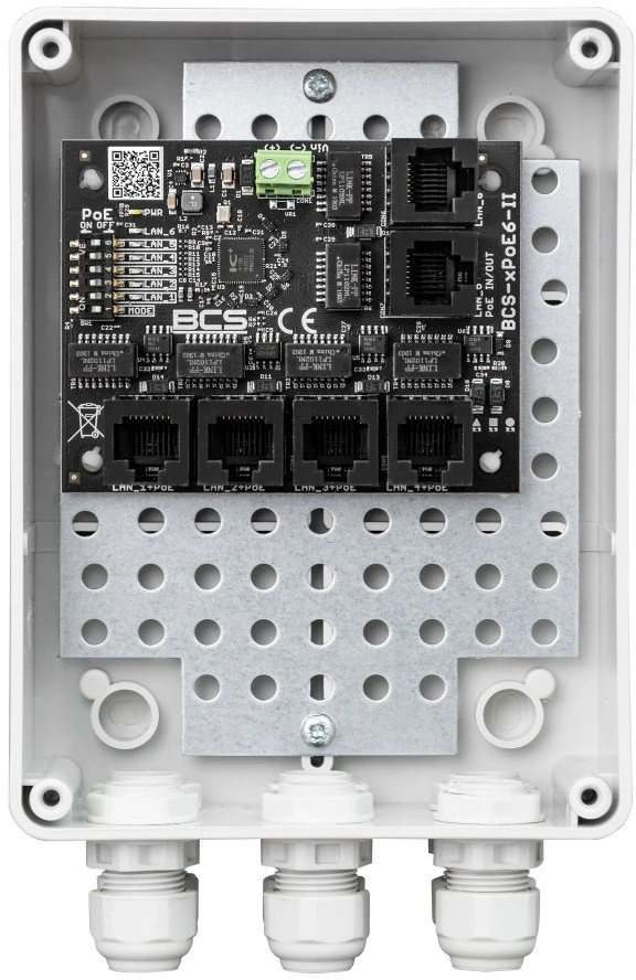 Šakotuvas BCS BCS-XPOE6/S tinklo komutatorius Ne-valdomas Fast Ethernet (10/100) Maitinimas per Eternetą (PoE)