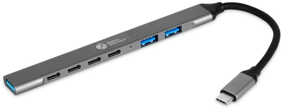 Pelė Bakker Elkhuizen BakkerElkhuizen USB-C Hub 7-in-1 (3 x USB-A + 4 x USB-C)