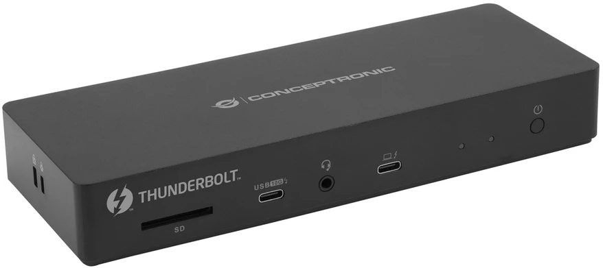 Carruzzo Conceptronic DONN30B knyginių kompiuterių dokas / jungčių replikatorius Vielinis Thunderbolt 4 Juoda