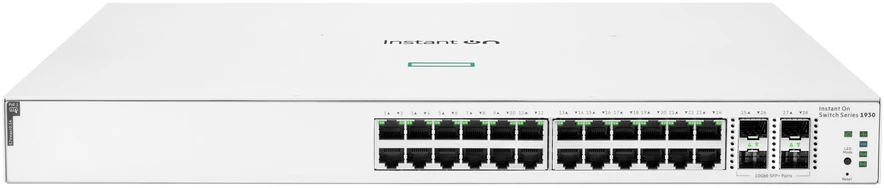 Šakotuvas Carruzzo HPE Aruba Networking Networking Instant On Switch 24p Gigabit CL4 PoE 4p SFP+ 370W 1930 Valdomas L2/L3/L4 Gigabit Ethernet (10/100/1000) Maitinimas per Eternetą (PoE) 1U Balta