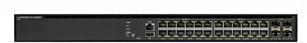 Šakotuvas Carruzzo LANCOM GS-4530XP Valdomas L3 2.5G Ethernet (100/1000/2500) Maitinimas per Eternetą (PoE) 1U Juoda