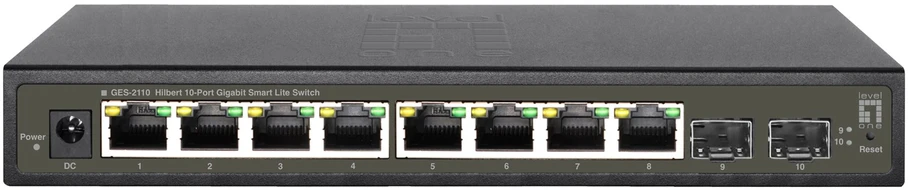 Šakotuvas Level One Carruzzo LevelOne GES-2110 tinklo komutatorius Valdomas L2 Gigabit Ethernet (10/100/1000) Juoda