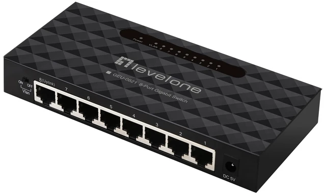 Šakotuvas Level One Carruzzo LevelOne GEU-0821 tinklo komutatorius Valdomas Gigabit Ethernet (10/100/1000)