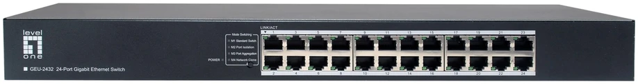 Šakotuvas Level One Carruzzo LevelOne GEU-2432 Ne-valdomas Gigabit Ethernet (10/100/1000) 1U Pilka