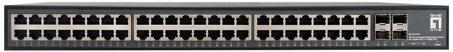 Šakotuvas Level One Carruzzo LevelOne GTU-5211 tinklo komutatorius Ne-valdomas Gigabit Ethernet (10/100/1000) Juoda
