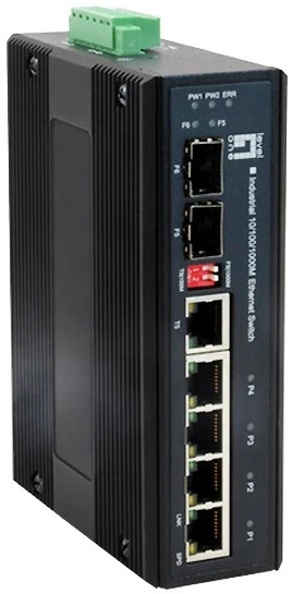 Šakotuvas Carruzzo LevelOne IES-0600 tinklo komutatorius Gigabit Ethernet (10/100/1000) Juoda