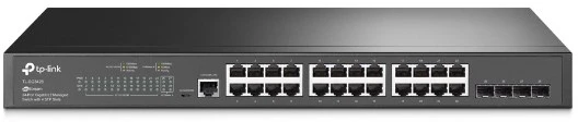 Šakotuvas Carruzzo TP-Link JetStream TL-SG3428 tinklo komutatorius Valdomas L2/L3 Gigabit Ethernet (10/100/1000) 1U Juoda