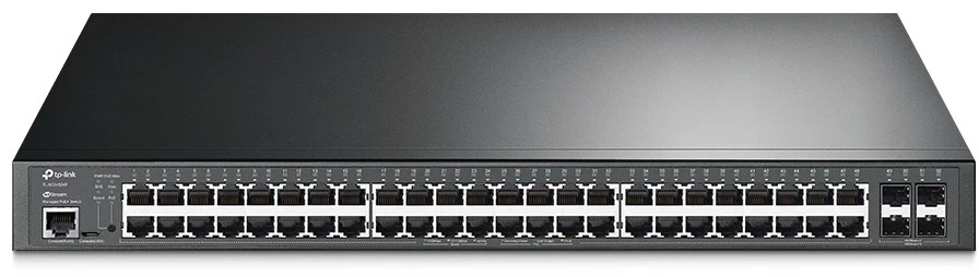 Šakotuvas Carruzzo TP-Link JetStream TL-SG3452XP tinklo komutatorius Valdomas L2+ Gigabit Ethernet (10/100/1000) Maitinimas per Eternetą (PoE) 1U Juoda