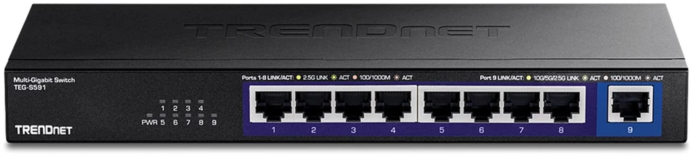 Šakotuvas Carruzzo Trendnet TEG-S591 tinklo komutatorius Ne-valdomas 2.5G Ethernet (100/1000/2500)