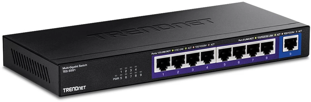 Šakotuvas Carruzzo Trendnet TEG-S591 tinklo komutatorius Ne-valdomas 2.5G Ethernet (100/1000/2500)