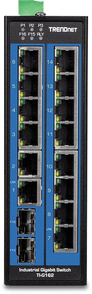 Šakotuvas Carruzzo Trendnet TI-G162 tinklo komutatorius Gigabit Ethernet (10/100/1000) Juoda