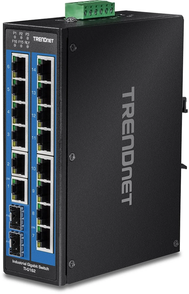 Šakotuvas Carruzzo Trendnet TI-G162 tinklo komutatorius Gigabit Ethernet (10/100/1000) Juoda