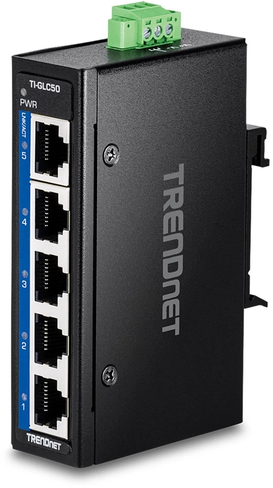 Šakotuvas Carruzzo Trendnet TI-GLC50 tinklo komutatorius Ne-valdomas Gigabit Ethernet (10/100/1000) Juoda