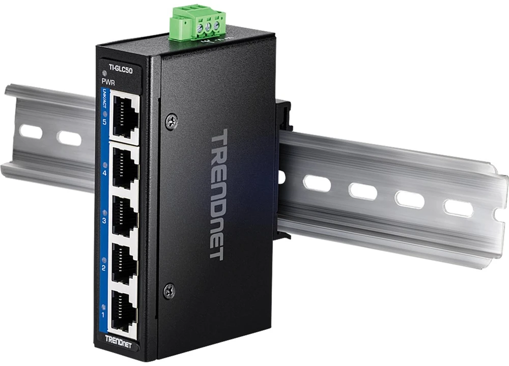 Šakotuvas Carruzzo Trendnet TI-GLC50 tinklo komutatorius Ne-valdomas Gigabit Ethernet (10/100/1000) Juoda
