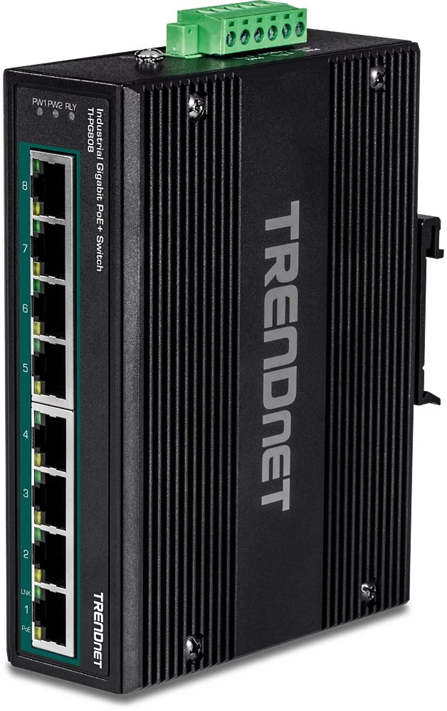 Šakotuvas Carruzzo Trendnet TI-PG80B tinklo komutatorius Gigabit Ethernet (10/100/1000) Maitinimas per Eternetą (PoE) Juoda
