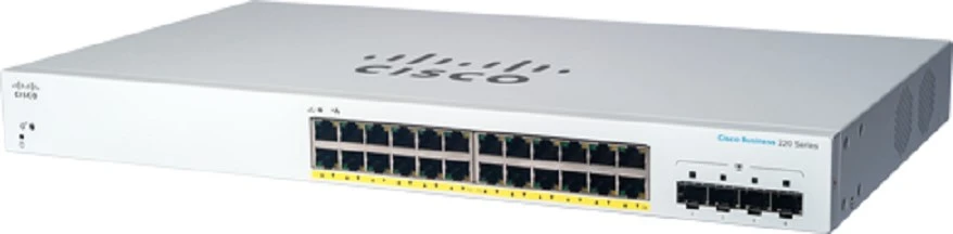 Šakotuvas Cisco CBS220 SMART 24-PORT GE POE - 4X1G SFP
