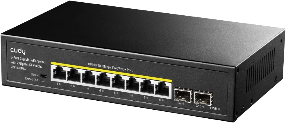Šakotuvas Komutatorius - Cudy GS1008PS2 Nevaldomas Gigabit PoE Juodas