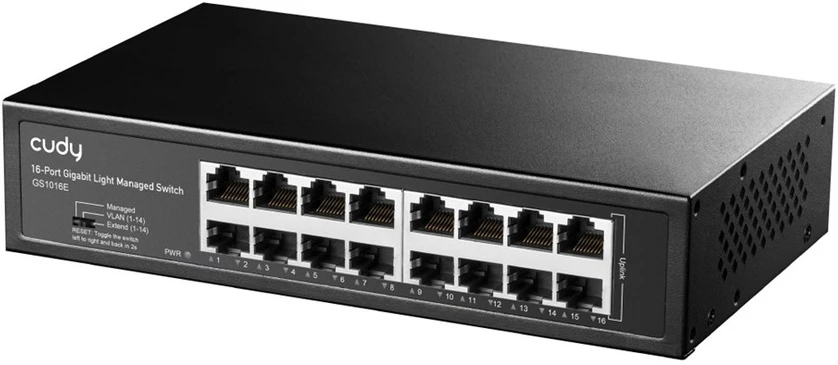 Šakotuvas Komutatorius CUDY GS1016E 16 prievadų gigabito šviestuvas