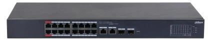 Šakotuvas Dahua Technology DH-CS4218-16ET-135 tinklo komutatorius Valdomas L2 Gigabit Ethernet (10/100/1000) Maitinimas per Eternetą (PoE) Juoda