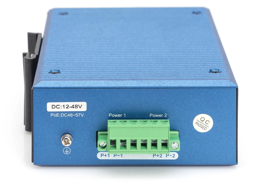 Šakotuvas Digitus DN-651147 tinklo komutatorius Ne-valdomas Fast Ethernet (10/100) Maitinimas per Eternetą (PoE) Juoda, Mėlyna