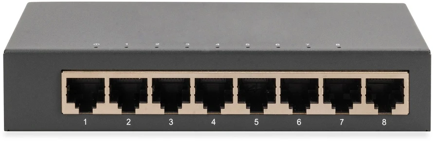 Šakotuvas Digitus 8-PORT GIGABIT SWITCH UNMANAGED - RJ45 8X10/100/1000 MBIT/S