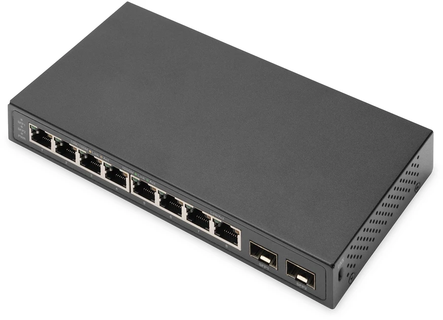 Šakotuvas Digitus DN-80067 tinklo komutatorius Ne-valdomas Gigabit Ethernet (10/100/1000) Juoda
