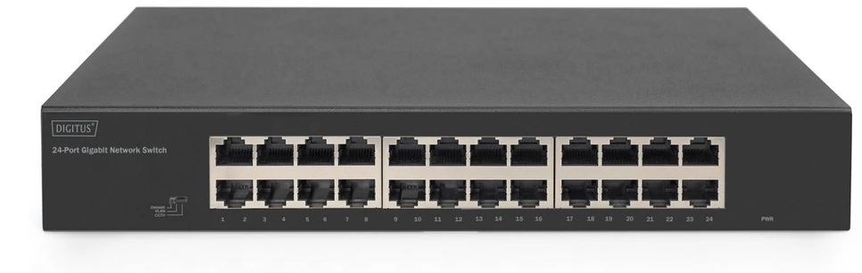 Šakotuvas Digitus DN-80113-2 tinklo komutatorius Ne-valdomas Gigabit Ethernet (10/100/1000) Juoda