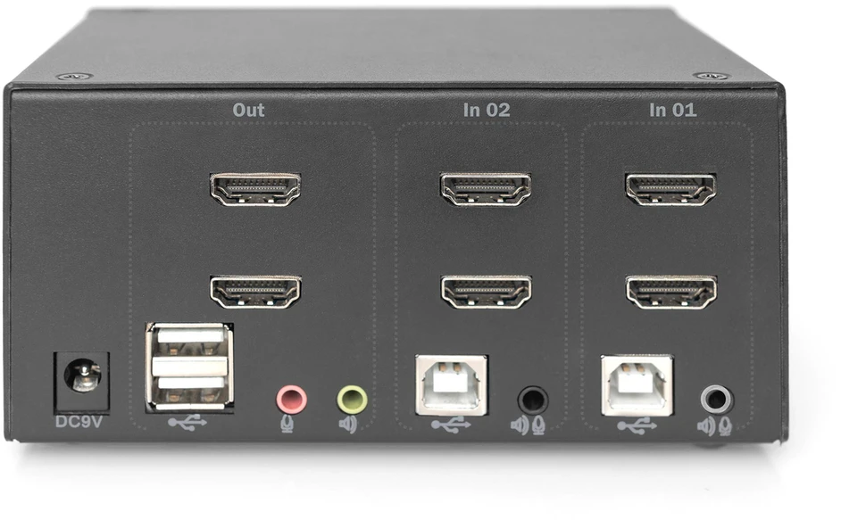 Assmann Electronic Assmann elektroninis DIGITUS KVM jungiklis 2x2 HDMI 2-port Dual Ekranas 4K/30Hz FreeSync