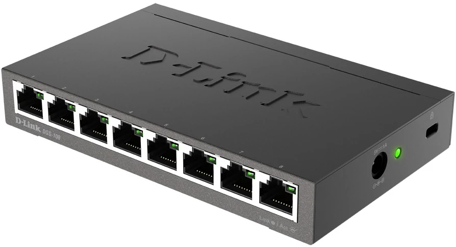 Šakotuvas SWITCH DGS-108/E 8 PRIEVADŲ D-Link