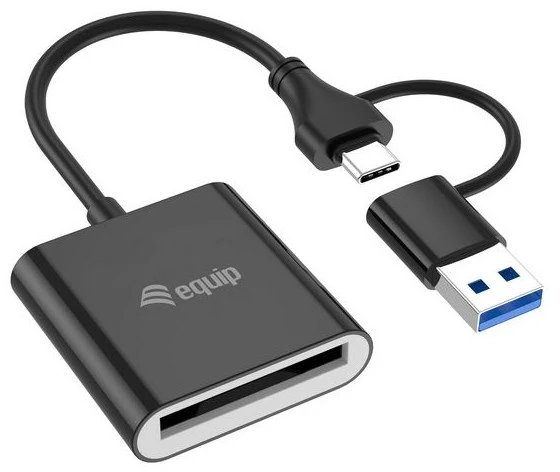 Equip 245461 kortelių skaitytuvas USB 3.2 Gen 2 (3.1 Gen 2) Type-C Juoda