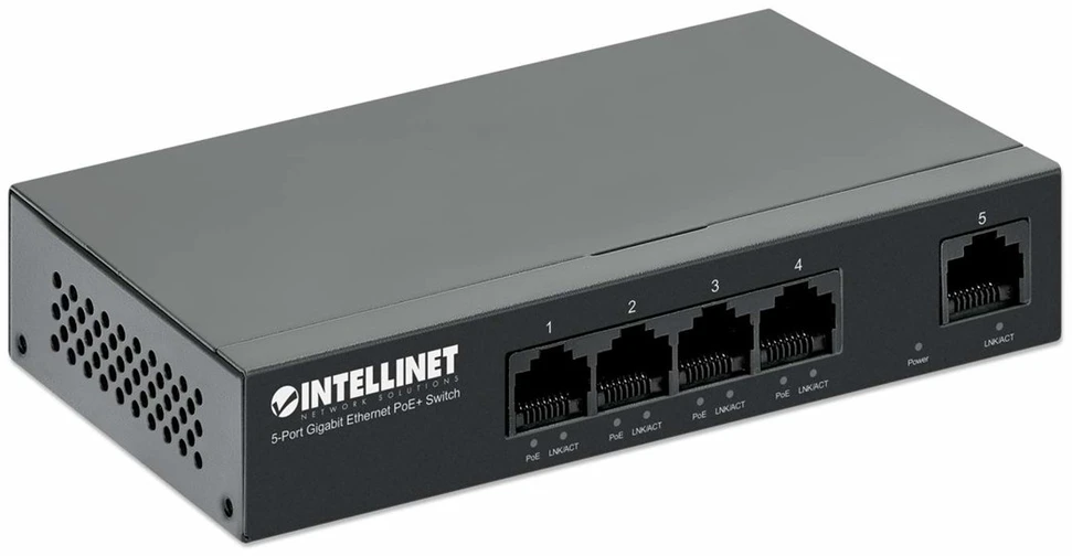 Šakotuvas ITL Intellinet 561792 tinklo komutatorius Gigabit Ethernet (10/100/1000) Maitinimas per Eternetą (PoE) Juoda