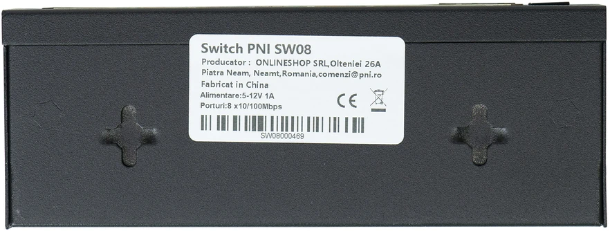 Šakotuvas Komutatorius PNI SW08 su 8 prievadais 10/100Mbps metaliniu korpusu