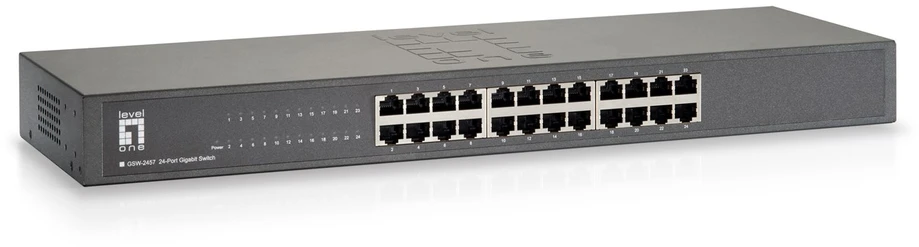 Šakotuvas Level One Lenovo LevelOne GSW-2457 tinklo komutatorius Ne-valdomas Gigabit Ethernet (10/100/1000) Juoda