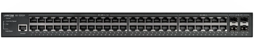 Šakotuvas Tinklo Įranga - LANCOM GS-3252P 48x Gigabit Ethernet, 4x SFP, 370W PoE