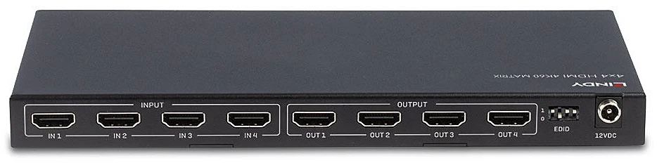 Lindy HDMI Komutatorius - 4x4 4K UHD 30Hz, HDMI 1.4a, EDID Valdymas