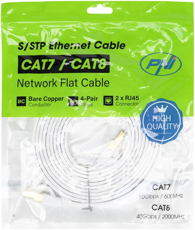 Šakotuvas PNI SW016 16 x 10/100/1000 Mbps komutatoriaus rinkinys, Gigabit, metalinis korpusas ir 3m CAT8 patch laidas PNI U8030W