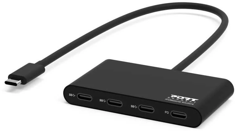 „Port Designs PORT CONNECT“ USB-C šakotuvas, 3x USB-C 3.1 + 1x USB-C 100W PD