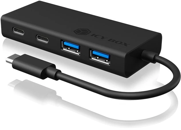 ICY BOX USB 3.0 HUB Type-C iki 2x Type-C ir 2x Type-A jungtys