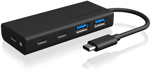ICY BOX USB 3.0 HUB Type-C iki 2x Type-C ir 2x Type-A jungtys