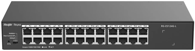 Šakotuvas Ruijie Networks Reyee RG-ES124G-L 24 prievadų komutatorius
