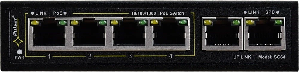 Šakotuvas SWITCH POE SG-64 4 PRIEVADŲ PULSAR
