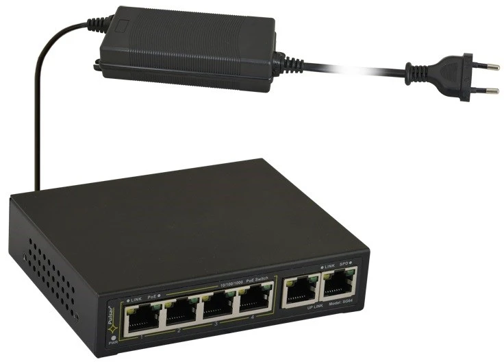 Šakotuvas SWITCH POE SG-64 4 PRIEVADŲ PULSAR