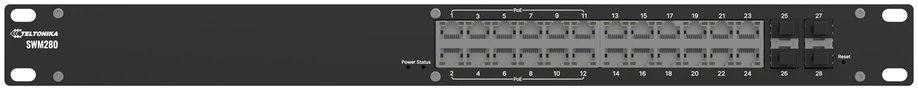 Šakotuvas „Teltonika PoE+“ valdomas komutatorius | SWM280 | Valdomas | SFP jungtys kiekis: 4
