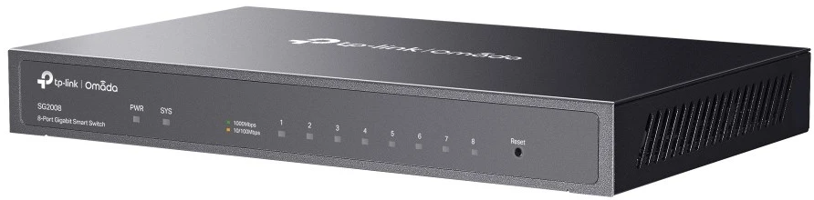 Šakotuvas TP-Link 8 prievadų gigabitinis išmanusis komutatorius – stalinis plieno korpusas