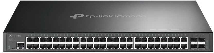 Šakotuvas TP-Link Omada SG3452X tinklo komutatorius Valdomas L2+ Gigabit Ethernet (10/100/1000) 1U Juoda