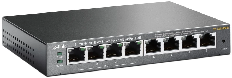 SWITCH POE TL-SG108PE 8 PRIEVADŲ TP-LINK