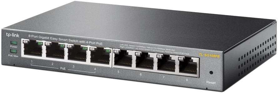 SWITCH POE TL-SG108PE 8 PRIEVADŲ TP-LINK