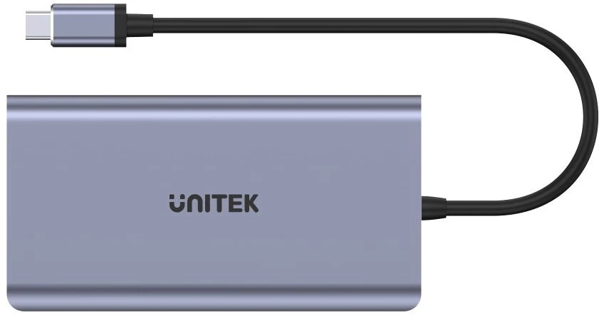 UNITEK D1019B HUB 8IN1 USB-C 3.1 maitinimo tiekimas 100 W